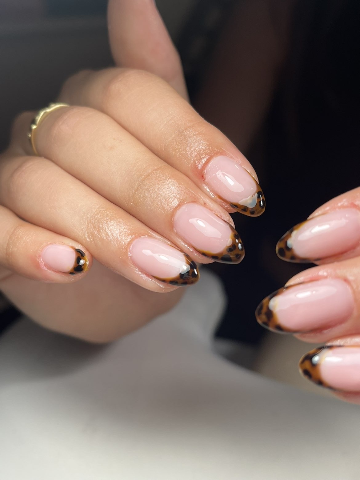 Nagels met leopard design